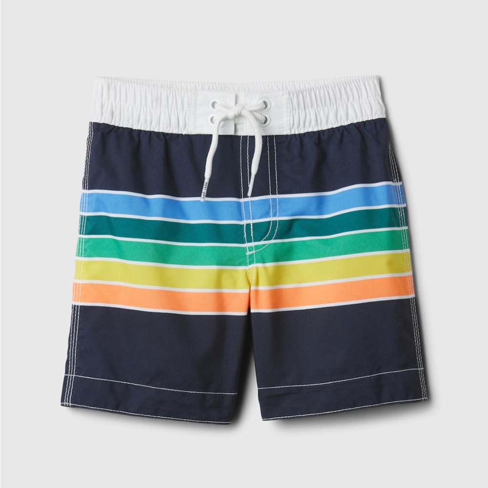 NWT BabyGap Retro Stripe Swim Trunks